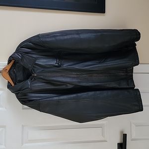 Black leather jacket